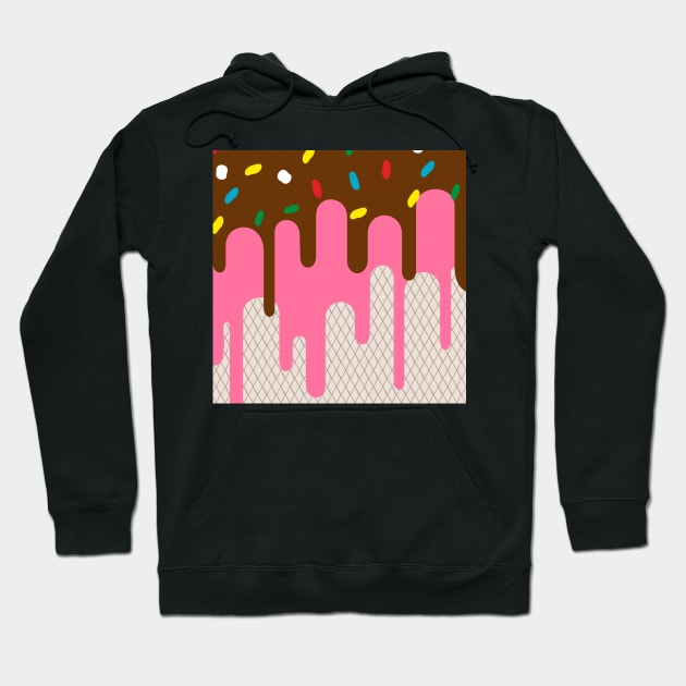 The ice donut with colorful sparks Hoodie by marufemia